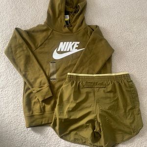 Nike hoodie and shorts